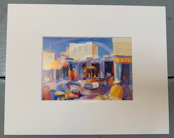 Traders in the Sun, mounted miniature by Richard Tuff