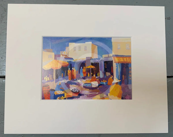 Traders in the Sun, mounted miniature by Richard Tuff