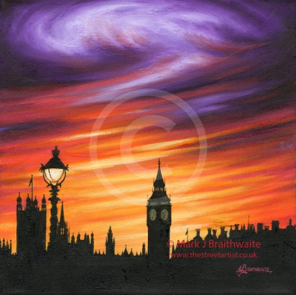 Twilight Skies, Embankment at Westminster by Mark Braithwaite