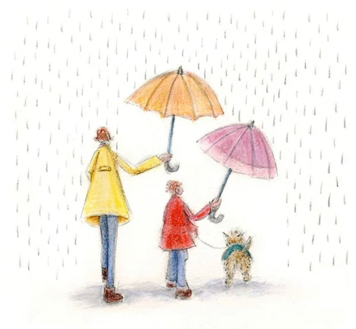 Umbrellas Limited Edition Print by Dotty Earl