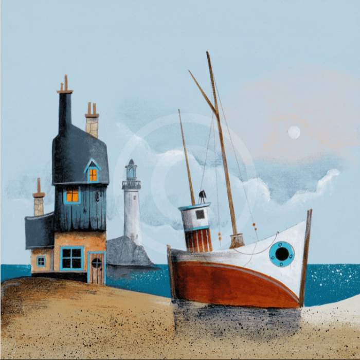 Waiting For The Tide By Gary Walton Mounted