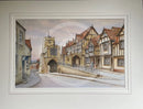 Warwick; Westgate & Lord Leycester Hospital - Sam Burden ORIGINAL WATERCOLOUR