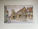 Warwick; Westgate & Lord Leycester Hospital - Sam Burden ORIGINAL WATERCOLOUR