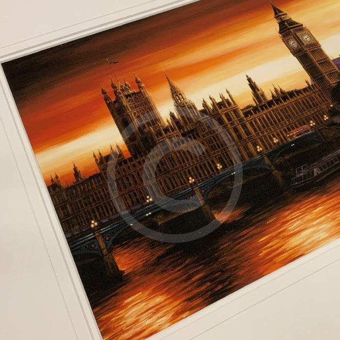 Westminster Sunset, London,  Limited Edition Print by Mark Braithwaite