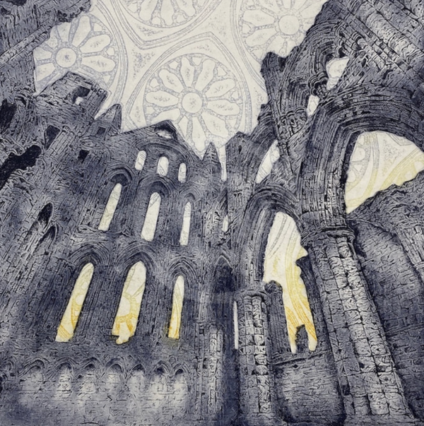 Whitby Abbey I - Etching Limited Edition by Anna Matyus
