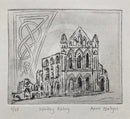Whitby Abbey - Miniature Etching Limited Edition by Anna Matyus