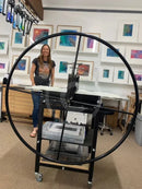 Artist Anna Matyus in her studio