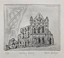 Whitby Abbey - Miniature Etching Limited Edition by Anna Matyus