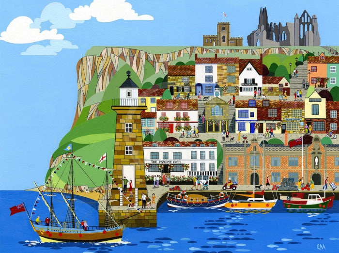 Whitby By Linda Mellin Large / Mounted