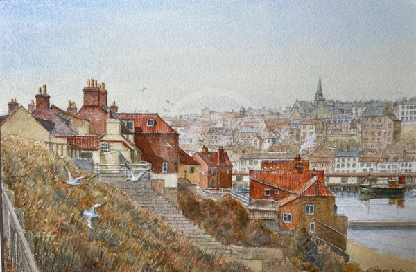 Whitby Seagulls - Sam Burden ORIGINAL WATERCOLOUR