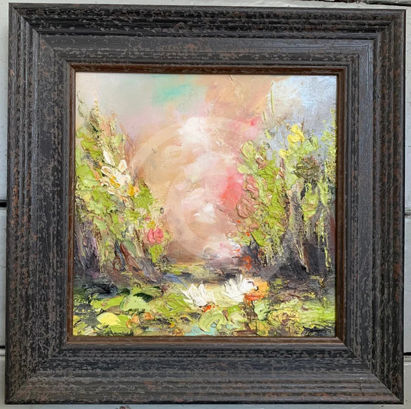 White Water Lilies - ORIGINAL Oil Painting by Anna Schofield