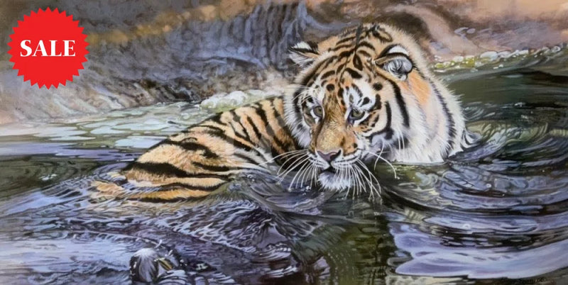 Who’s There, Limited Edition Wildlife Big Cat Lion Print by Lyndsey Selley