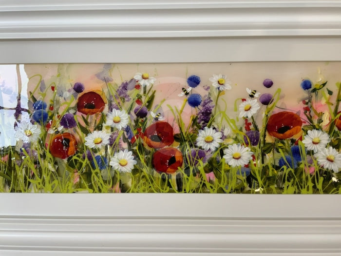 Wildflower Meadow (10X35) Original Painting By Rozanne Bell