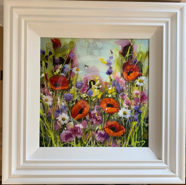 Wildflower Meadow (16x16") ORIGINAL PAINTING by Rozanne Bell