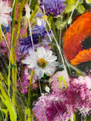 Wildflower Meadow (16x16") ORIGINAL PAINTING by Rozanne Bell detail