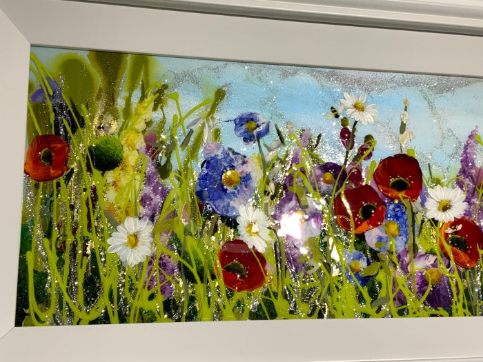 Glossy resin finish. Wildflower Summer by Rozanne Bell