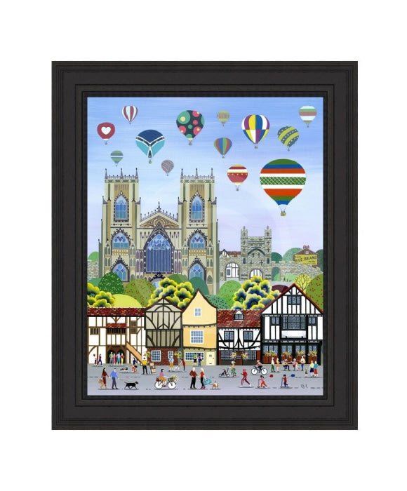 Embellished York Balloon Fiesta by Linda Mellin BLACK FRAME Pre-Order
