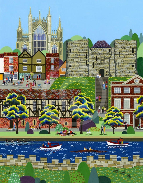 York (East Wing) By Linda Mellin Large / Mounted