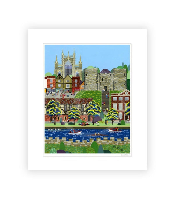 York (East Wing) By Linda Mellin Small / Mounted