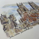 York Minster From Bootham Bar, York, Richard Briggs ORIGINAL WATERCOLOUR