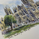 York Minster From Deangate, York, Richard Briggs ORIGINAL WATERCOLOUR