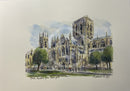York Minster From Deangate, York, Richard Briggs ORIGINAL WATERCOLOUR