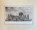 York Minster from Lord Mayor’s Walk by R. J Holroyd- Black & White Print of York Minster