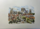 York Minster From The City Walls,  York, Richard Briggs ORIGINAL WATERCOLOUR
