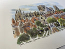 York Minster From The City Walls,  York, Richard Briggs ORIGINAL WATERCOLOUR