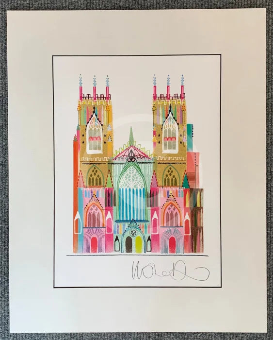 Mounted York Minster giclée by Ilona Drew