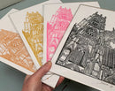 York Minster, The Heart of Yorkshire - Hand Printed Linocut by Drawneup - colour variants