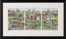 York The Walled City, Triptych Art Print by Linda Mellin - Medium / Framed in Black - Art Print