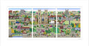 York The Walled City, Triptych Art Print by Linda Mellin PRE-ORDER - Art Print