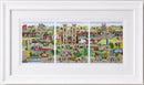 York The Walled City, Triptych Art Print by Linda Mellin PRE-ORDER - Art Print