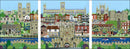 York triptych art print by Linda Mellin. Three colourful contemporary views of the City of York encompassing all your favourite landmarks perfect for modern home decor. 