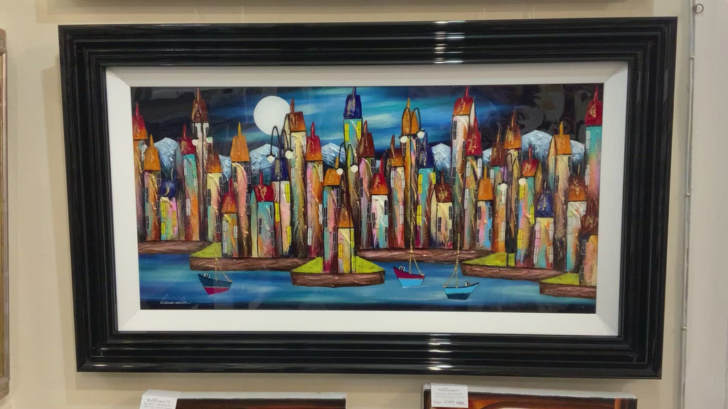 Blue Moon (18x36")  ORIGINAL PAINTING by Rozanne Bell