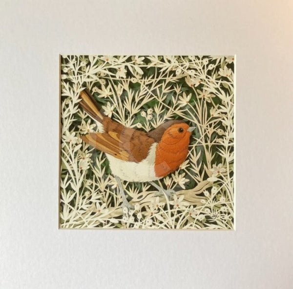 A Frosty Morning, Giclée Print of a Robin by Anna Cook
