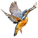 A Perfect Catch Kingfisher by Nicola Gillyon