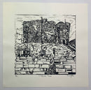 Clifford's Tower; linocut print by Shaun Wyatt