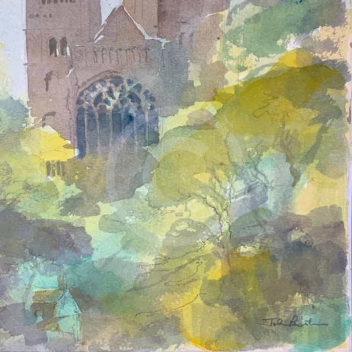 Durham Cathedral - John Bastin ORIGINAL WATERCOLOUR