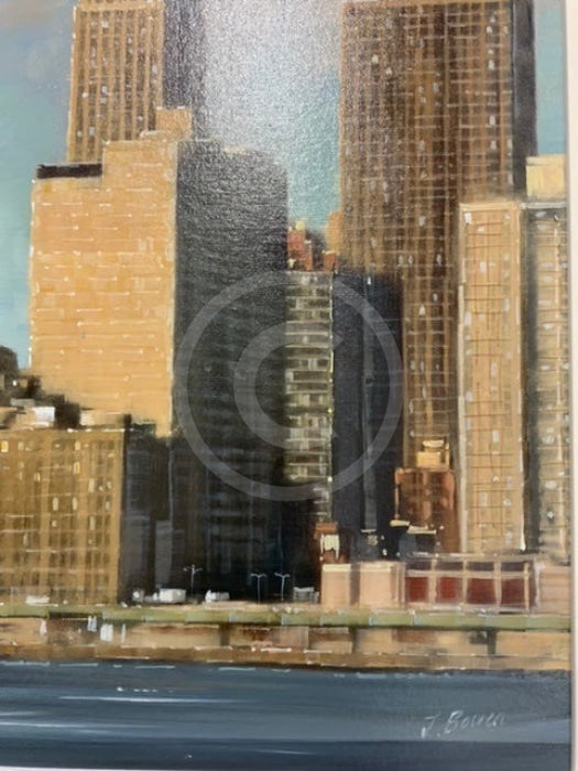Empire State Building Original Painting By J Bowen