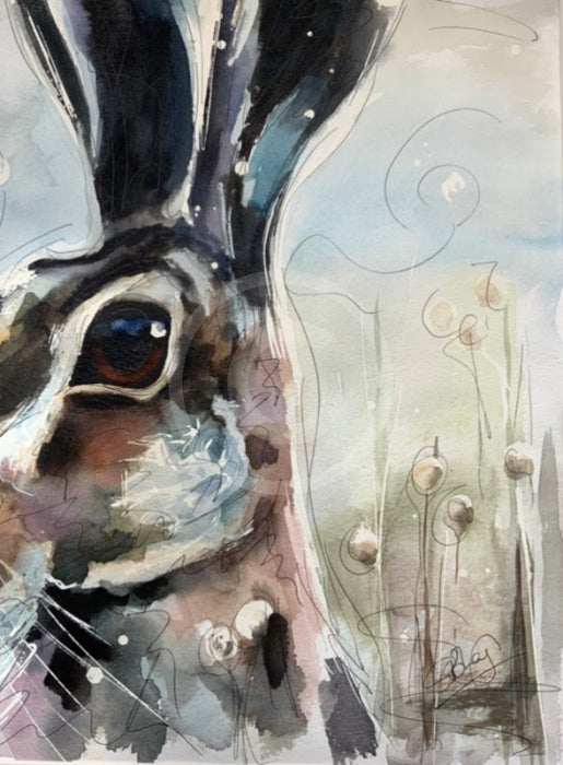 Flopsy  ORIGINAL Watercolour Painting by Susan Leigh