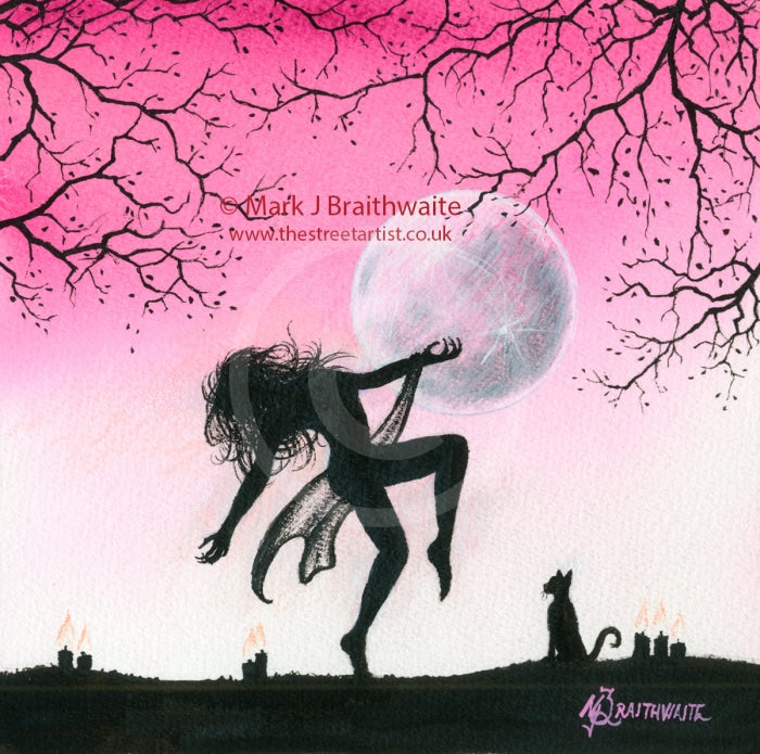 From The Shadows; Pink Moon Worship 3 By Mark Braithwaite Art Print