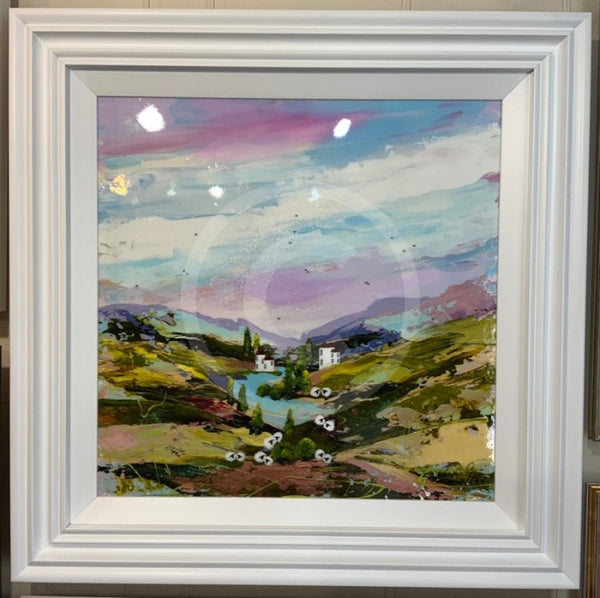 Heather Moorland (24x24") ORIGINAL PAINTING by Rozanne Bell