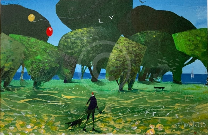 Just A Walk In The Park, Original Painting by Sue Howells