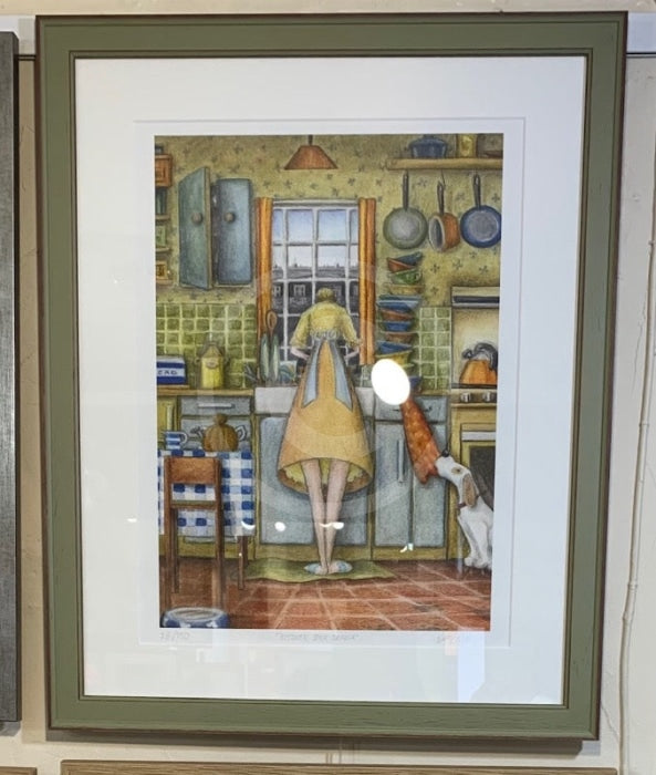 FRAMED Kitchen Sink Drama Limited Edition print by Dotty Earl