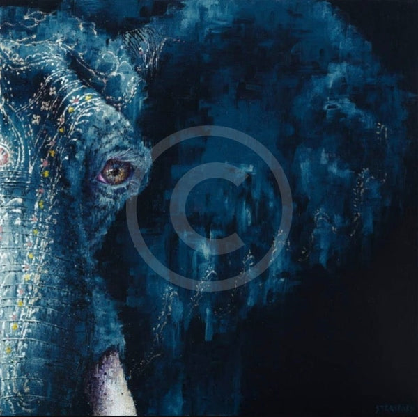 On The Edge, Elephants Print by Amanda Stratford 