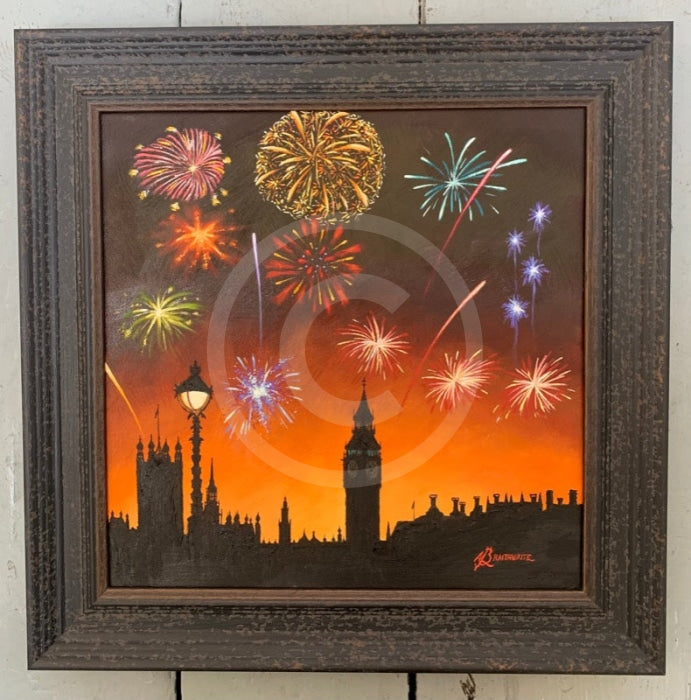Original Cinder Toffee Skies Embankment At Westminster By Mark Braithwaite