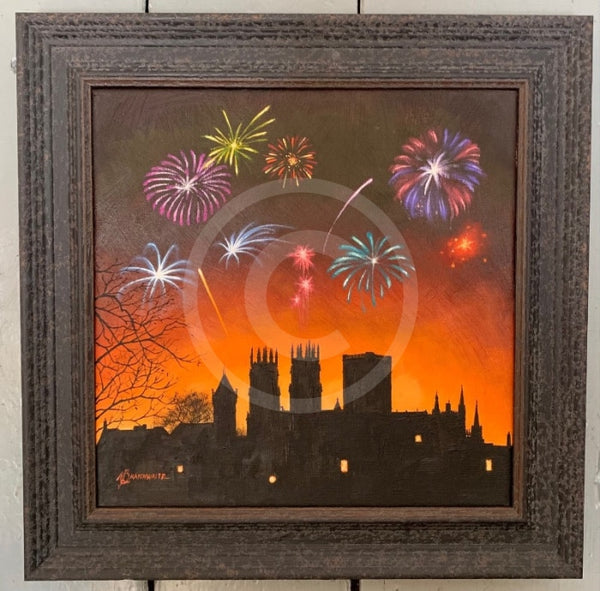 ORIGINAL Cinder Toffee Skies, York Minster from the Walls by Mark Braithwaite