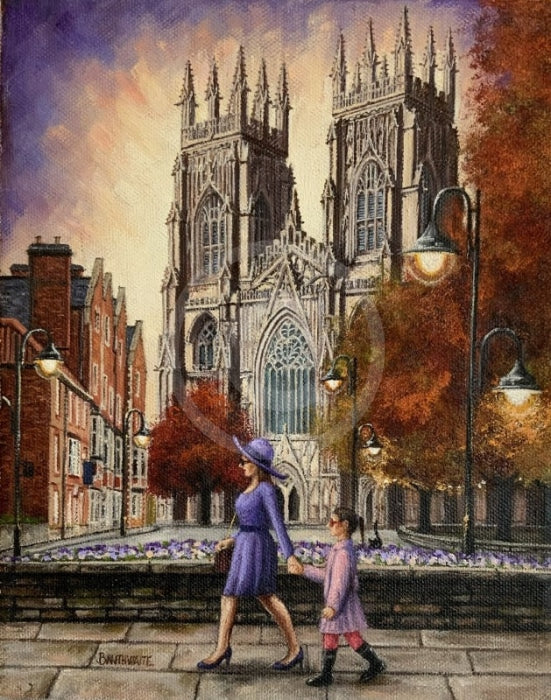 Minster Evening - York-Original Oil Painting by Mark Braithwaite